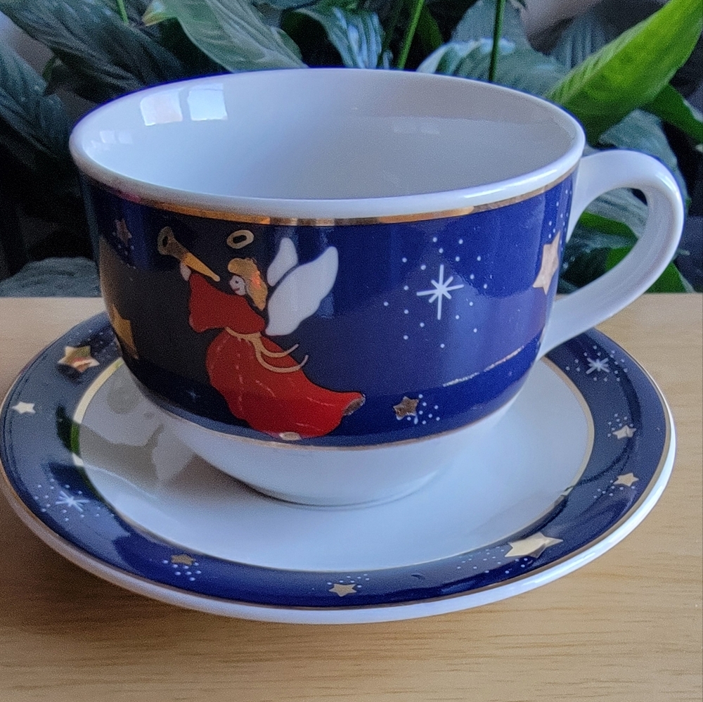 JCPENNEY HOME COLLECTION Angel Star  soup Bowl w/saucer